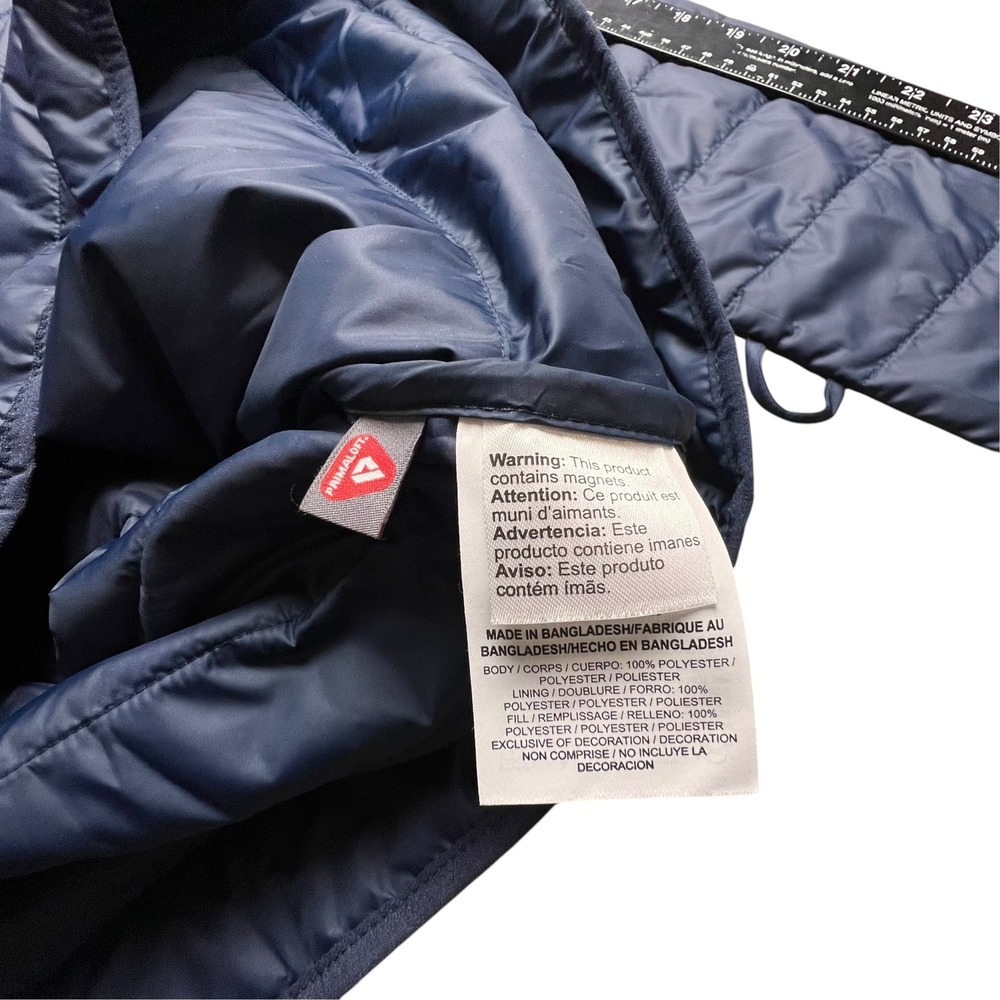 Nike Sportswear Women Navy Blue Synthetic Fill Puffer Liner Jacket XL Longline - Picture 9 of 12